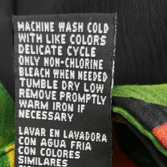 Sag Harbor Women's Black, Green Tropical Floral Sleeveless Maxi Dress Size 14P - Picture 12 of 12